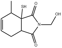 1H-?Isoindole-?1,?3(2H)?-?dione, 3a,?4,?7,?7a-?tetrahydro-?2-?(hydroxymethyl)?-?3a-?mercapto-?4-?methyl- 结构式