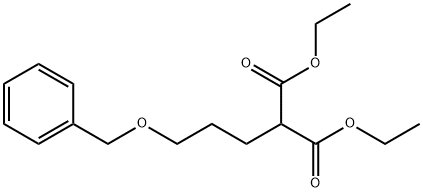 Propanedioic acid, 2-[3-(phenylmethoxy)propyl]-, 1,3-diethyl ester 化学構造式
