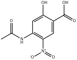 Benzoic acid, 4-(acetylamino)-2-hydroxy-5-nitro- Structure
