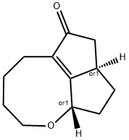 Pentaleno[1,6-bc]oxocin-6(2H)-one, 3,4,5,7,7a,8,9,9a-octahydro-, (7aR,9aS)-rel- (9CI) Struktur