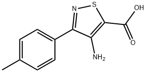 5-Isothiazolecarboxylic acid, 4-amino-3-(4-methylphenyl)- Structure