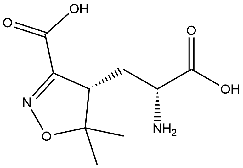 4-?Isoxazolepropanoic acid, α-?amino-?3-?carboxy-?4,?5-?dihydro-?5,?5-?dimethyl-?, (αR,?4S)?-?rel-,824394-18-5,结构式