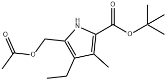 1H-Pyrrole-2-carboxylic acid, 5-[(acetyloxy)methyl]-4-ethyl-3-methyl-, 1,1-dimethylethyl ester,82448-72-4,结构式