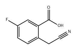 2-(氰甲基)-5-氟苯甲酸, 82455-08-1, 结构式