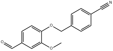 Benzonitrile, 4-[(4-formyl-2-methoxyphenoxy)methyl]- Structure