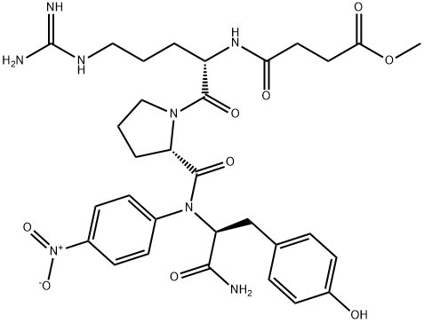 胰凝乳蛋白酶底物MEOSUC-RPY-PNA,82564-18-9,结构式