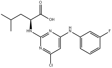 L-Leucine, N-[4-chloro-6-[(3-fluorophenyl)amino]-2-pyrimidinyl]-,825647-52-7,结构式