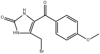 2H-Imidazol-2-one, 4-(bromomethyl)-1,3-dihydro-5-(4-methoxybenzoyl)- Structure