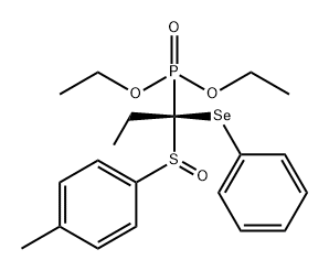 Phosphonic acid, [1-[(S)-(4-methylphenyl)sulfinyl]-1-(phenylseleno)propyl]-, diethyl ester (9CI)