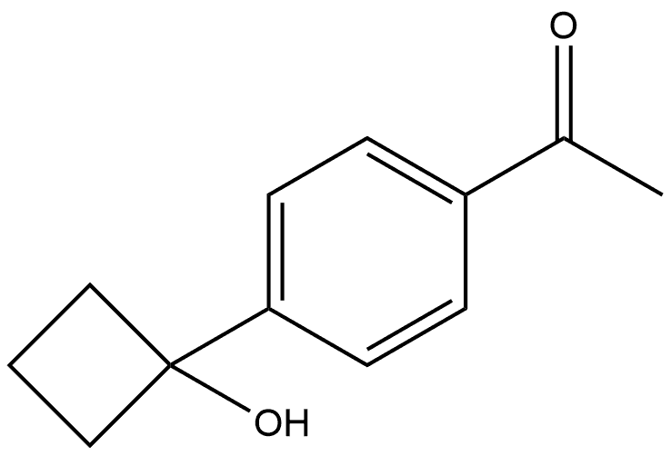 1-(4-(1-hydroxycyclobutyl)phenyl)ethanone Structure