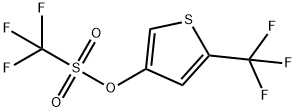 Methanesulfonic acid, 1,1,1-trifluoro-, 5-(trifluoromethyl)-3-thienyl ester Struktur