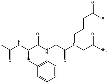 Glycinamide, N-acetyl-L-phenylalanylglycyl-N-(3-carboxypropyl)- (9CI) Structure