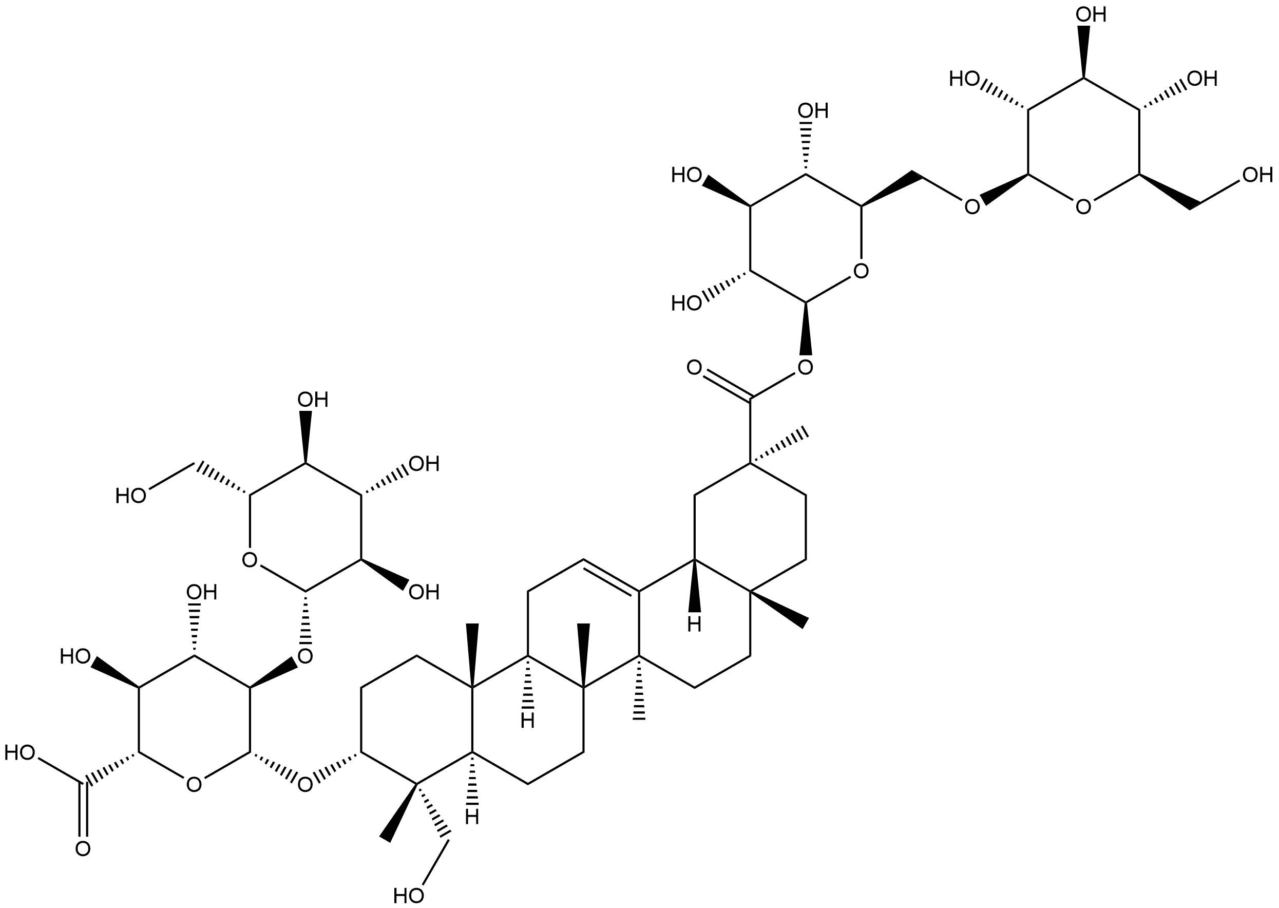 赤豆皂苷VI, 82801-39-6, 结构式