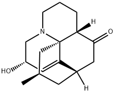 1,9-Ethanobenzo[i]quinolizin-14-one, 1,2,3,4,6,7,9,10,11,12-decahydro-7-hydroxy-11-methyl-, (1S,7S,9S,11R,12aS)- Struktur