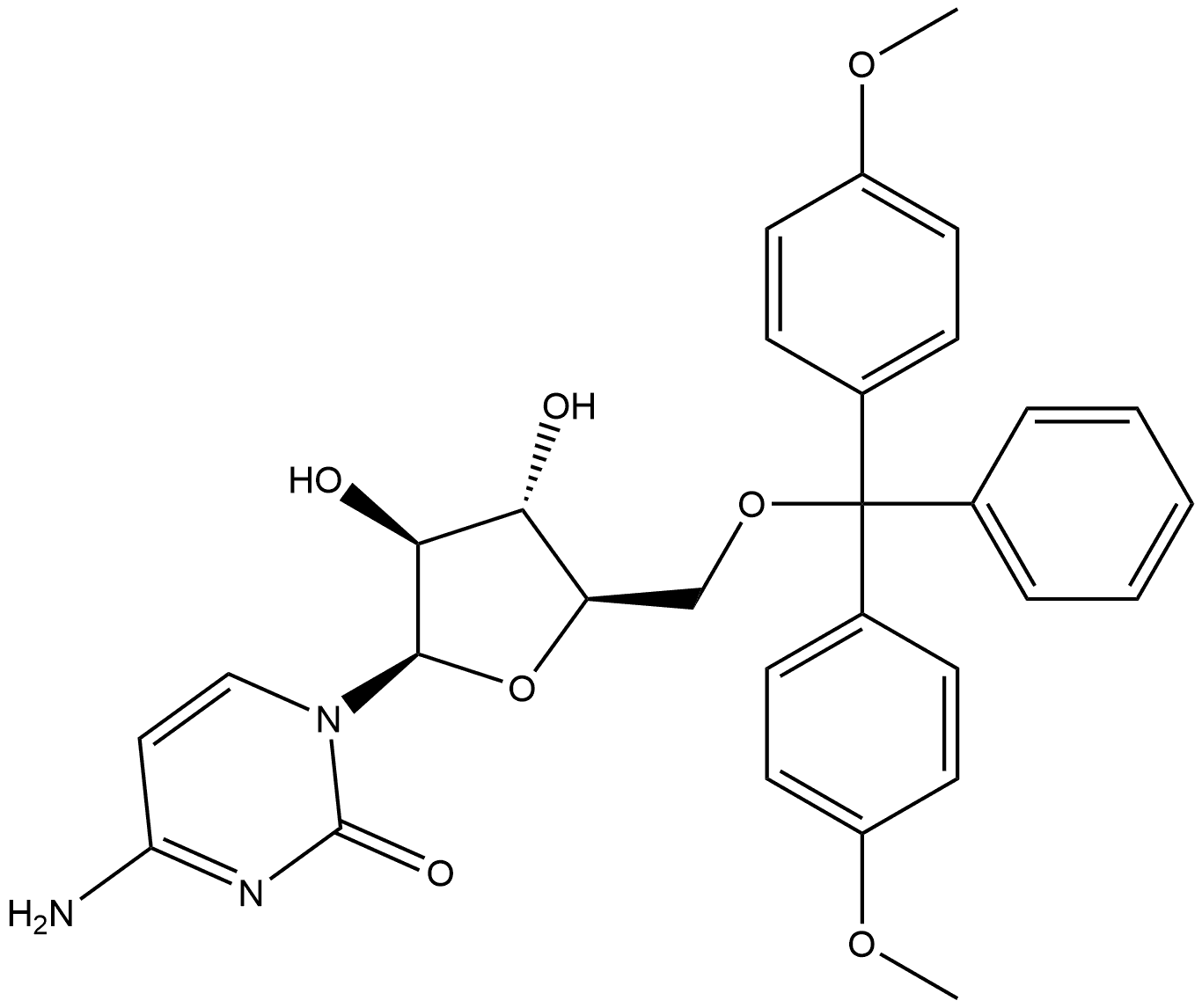5’-O-(4,4’-Dimethoxytrityl)aracytidine Structure