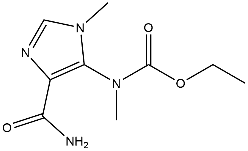 Carbamic acid, [4-(aminocarbonyl)-1-methyl-1H-imidazol-5-yl]methyl-, ethyl ester (9CI) Struktur