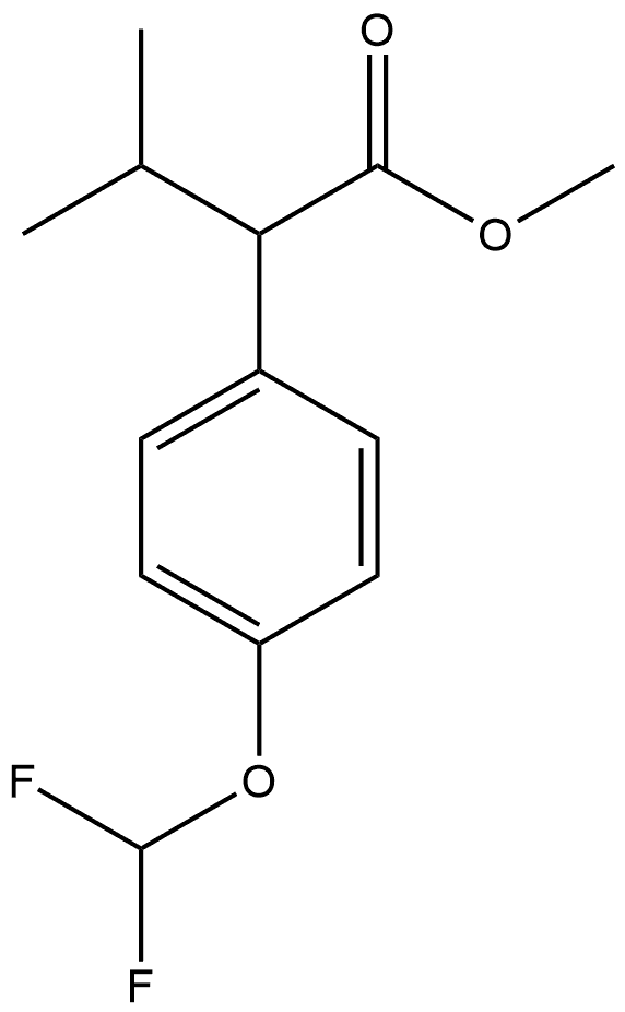 Benzeneacetic acid, 4-(difluoromethoxy)-α-(1-methylethyl)-, methyl ester 化学構造式