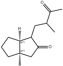 2(1H)?-?Pentalenone, hexahydro-?3a-?methyl-?1-?(2-?methyl-?3-?oxobutyl)?-?, (3aR,?6aS)?-?rel- 化学構造式