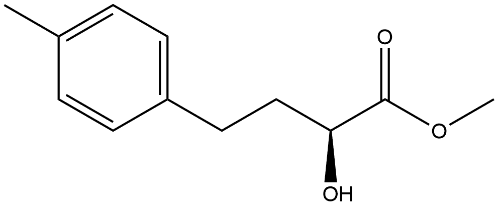 Benzenebutanoic acid, α-?hydroxy-?4-?methyl-?, methyl ester, (αS)?- 化学構造式