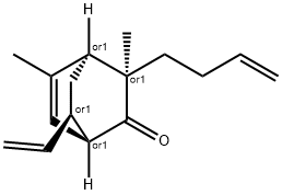 Bicyclo[2.2.2]?oct-?5-?en-?2-?one, 3-?(3-?buten-?1-?yl)?-?7-?ethenyl-?3,?5-?dimethyl-?, (1R,?3R,?4S,?7R)?-?rel- Structure