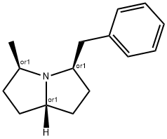 1H-?Pyrrolizine, hexahydro-?3-?methyl-?5-?(phenylmethyl)?-?, (3R,?5R,?7aS)?-?rel- Struktur