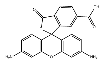 Spiro[isobenzofuran-1(3H),9'-[9H]xanthene]-6-carboxylic acid, 3',6'-diamino-3-oxo- Structure