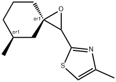 Thiazole, 4-?methyl-?2-?[(3R,?5S)?-?5-?methyl-?1-?oxaspiro[2.5]?oct-?2-?yl]?-?, rel- (9CI) Structure