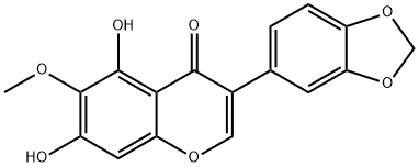 3-(Benzo[d][1,3]dioxol-5-yl)-5,7-dihydroxy-6-methoxy-4H-chromen-4-one Structure