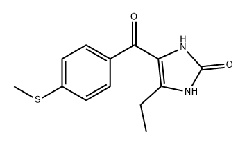 2H-Imidazol-2-one, 4-ethyl-1,3-dihydro-5-[4-(methylthio)benzoyl]- Structure