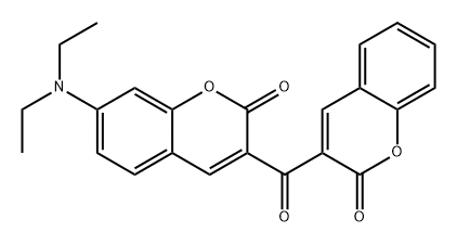 7-二乙氨基-3,3'-羰基双香豆素 结构式