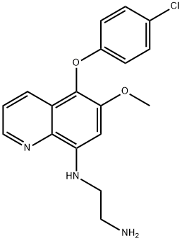 Quinoline, 8-(2-aminoethylamino)-5-(4-chlorophenoxy)-6-methoxy-)- Struktur