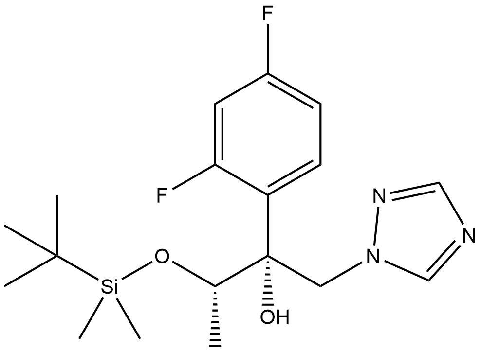 1H-1,2,4-Triazole-1-ethanol, α-(2,4-difluorophenyl)-α-[(1S)-1-[[(1,1-dimethylethyl)dimethylsilyl]oxy]ethyl]-, (αR)- Structure