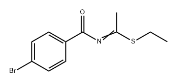 Ethanimidothioic acid, N-(4-bromobenzoyl)-, ethyl ester Structure