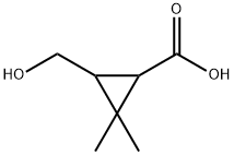 Cyclopropanecarboxylic acid, 3-(hydroxymethyl)-2,2-dimethyl- Struktur