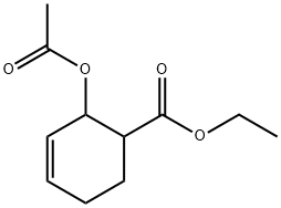 3-Cyclohexene-1-carboxylic acid, 2-(acetyloxy)-, ethyl ester Structure