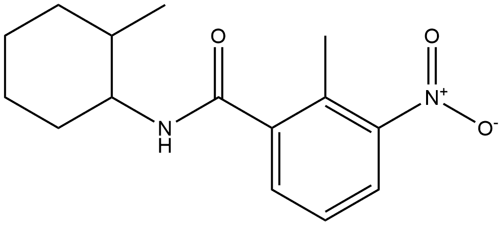 2-methyl-N-(2-methylcyclohexyl)-3-nitrobenzamide Structure