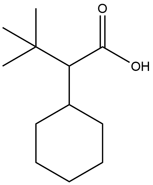 Cyclohexaneacetic acid, α-(1,1-dimethylethyl)- Struktur