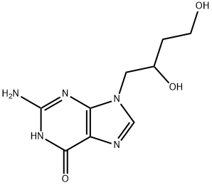 6H-Purin-6-one, 2-amino-9-(2,4-dihydroxybutyl)-1,9-dihydro- Struktur