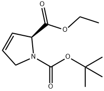 1H-Pyrrole-1,2-dicarboxylic acid, 2,5-dihydro-, 1-(1,1-dimethylethyl) 2-ethyl ester, (2S)- 结构式