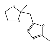 1,3,4-Oxadiazole, 2-methyl-5-[(2-methyl-1,3-dioxolan-2-yl)methyl]- Structure