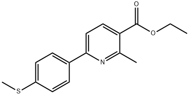 3-Pyridinecarboxylic acid, 2-methyl-6-[4-(methylthio)phenyl]-, ethyl ester Structure