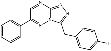1,2,4-Triazolo[4,3-b][1,2,4]triazine, 3-[(4-fluorophenyl)methyl]-6-phenyl- Struktur