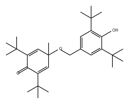 2,5-Cyclohexadien-1-one, 4-[[3,5-bis(1,1-dimethylethyl)-4-hydroxyphenyl]methoxy]-2,6-bis(1,1-dimethylethyl)-4-methyl- Structure
