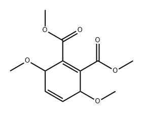 1,4-Cyclohexadiene-1,2-dicarboxylic acid, 3,6-dimethoxy-, 1,2-dimethyl ester Struktur