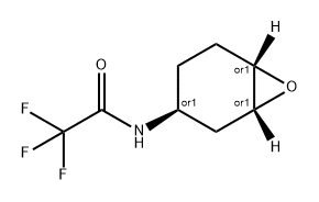 Acetamide, 2,2,2-trifluoro-N-(1R,3S,6S)-7-oxabicyclo[4.1.0]hept-3-yl-, rel- Struktur