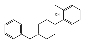 4-Piperidinol, 4-(2-methylphenyl)-1-(phenylmethyl)- 结构式
