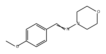 4-Morpholinamine, N-[(4-methoxyphenyl)methylene]- 结构式