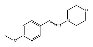 4-Morpholinamine, N-[(4-methoxyphenyl)methylene]- 化学構造式