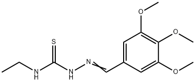 N1-ethyl-2-(3,4,5-trimethoxybenzylidene)hydrazine-1-carbothioamide Struktur