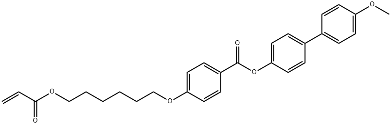 Benzoic acid, 4-[[6-[(1-oxo-2-propen-1-yl)oxy]hexyl]oxy]-, 4'-methoxy[1,1'-biphenyl]-4-yl ester Structure